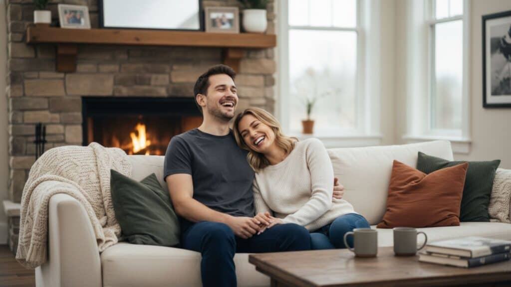 A couple feeling safe and comfortable together, illustrating the power of a relational compliment.