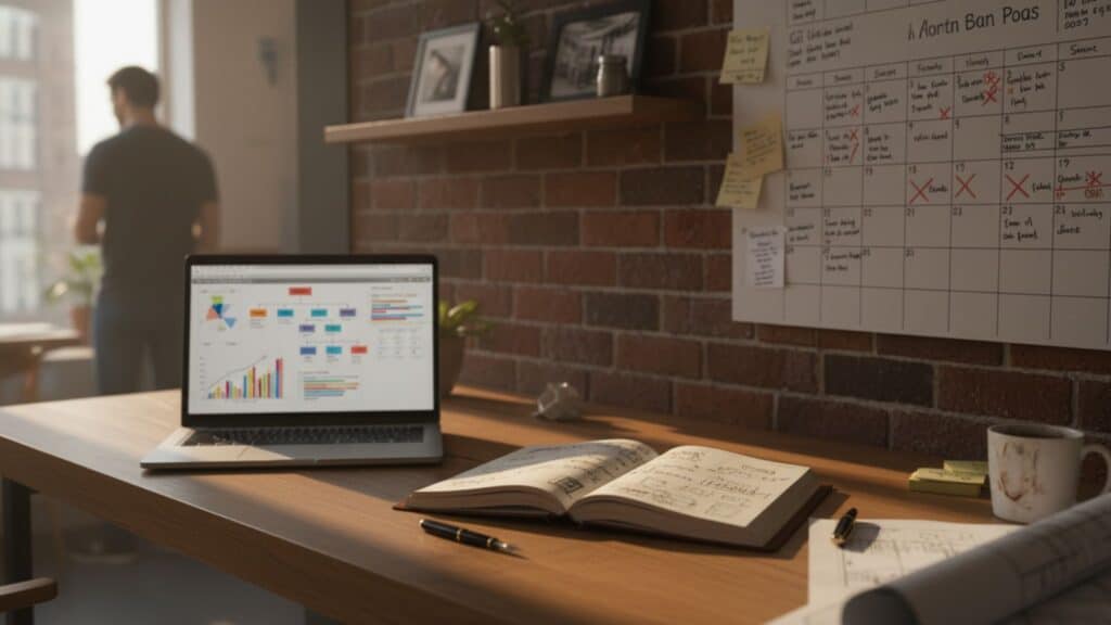 A man's desk showing his mission and purpose, a key to building attraction.