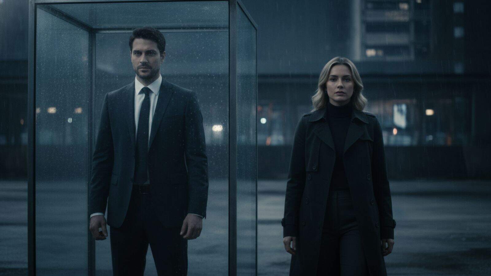 A man trapped in a glass prison, illustrating the psychology of why she ignores you.