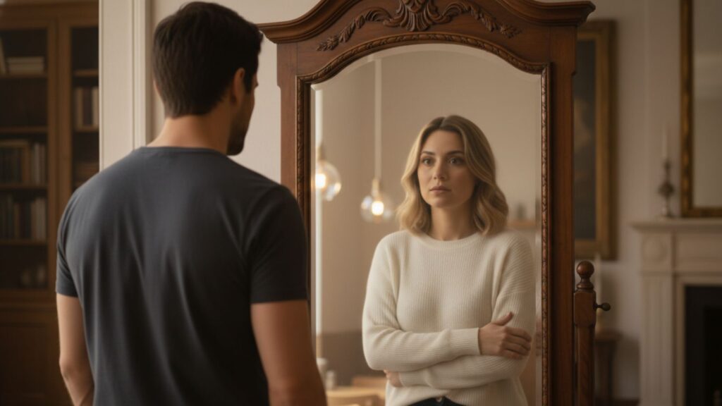 A man mirroring his partner, illustrating how agreeability kills attraction and polarity