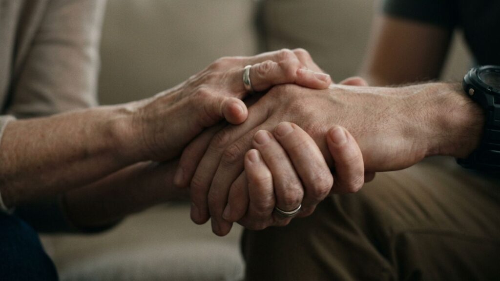 Hands gripping tightly to represent fear of abandonment in relationships