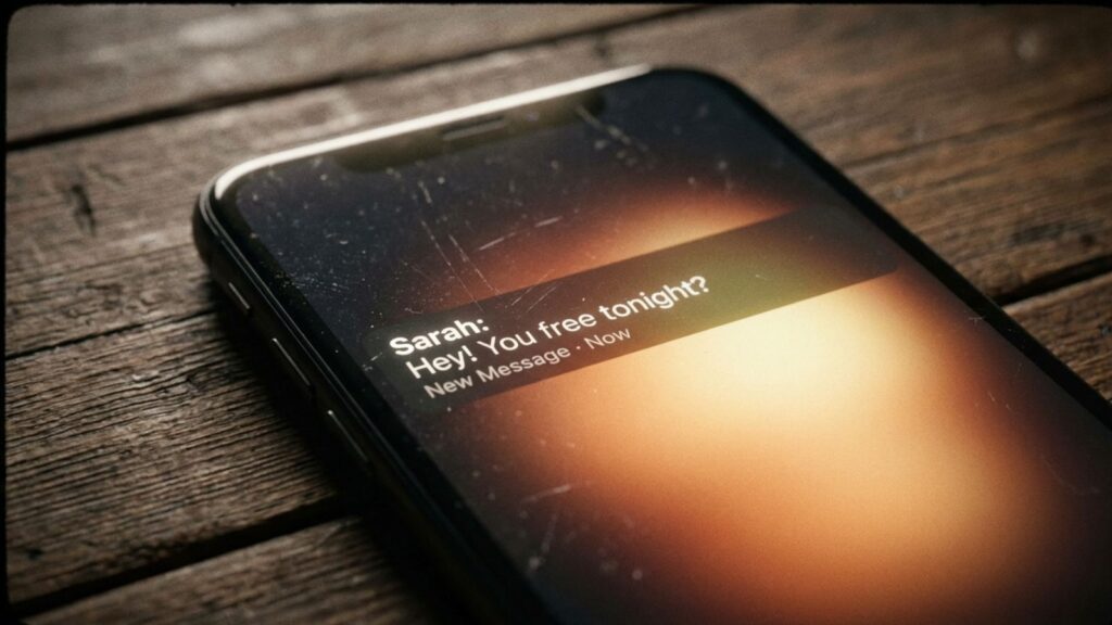 Unexpected message is one of the signs someone is thinking about you